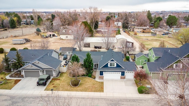 drone / aerial view featuring a residential view