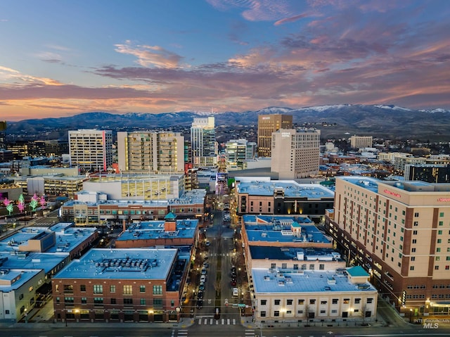 view of city featuring a mountain view