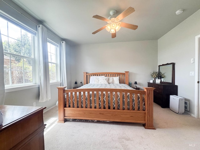 1937 E Vandal Dr, Moscow, ID 83843 - bedroom featuring light carpet and ceiling fan