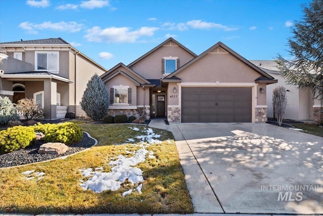 view of property with a garage