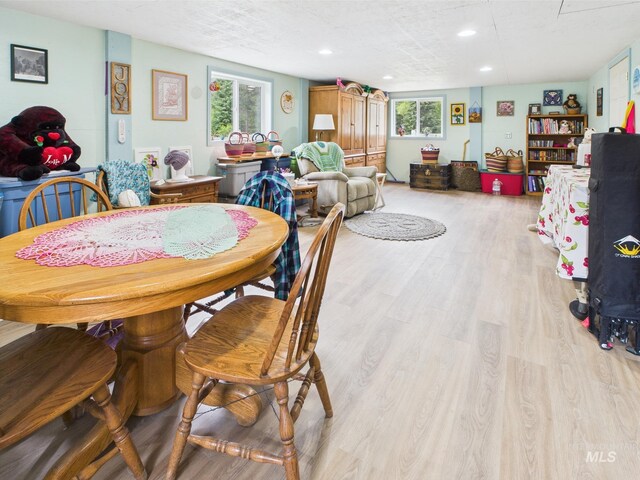 4474 Council Cuprum Rd, Council, ID 83612 - dining area featuring light wood finished floors, plenty of natural light, and recessed lighting