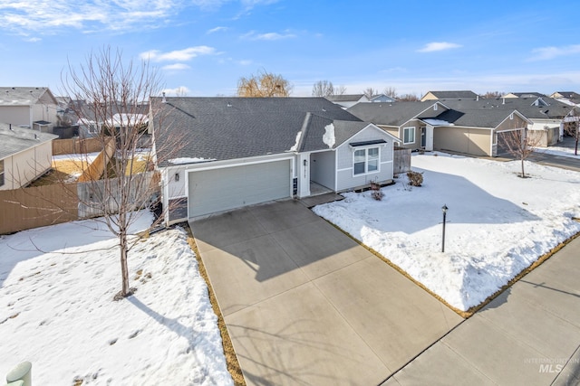 view of front of house featuring a garage