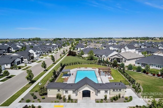 1469 E Andes Dr, Kuna, ID 83634 - aerial perspective of suburban area with a pool