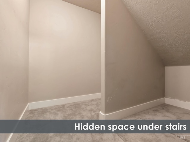 1014 E Carter St, Boise, ID 83706 - bonus room with carpet flooring, a textured ceiling, and lofted ceiling