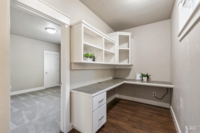 1014 E Carter St, Boise, ID 83706 - unfurnished office with built in study area and dark wood-style flooring