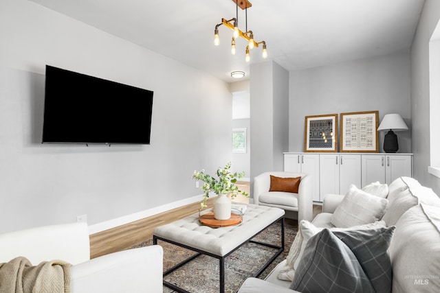 1936 S Leadville, Boise, ID 83706 - living area featuring wood finished floors and baseboards