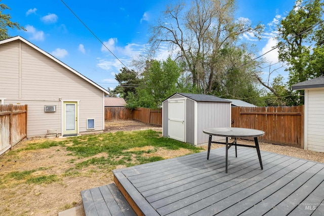 1936 S Leadville, Boise, ID 83706 - wooden terrace with a storage unit and an outdoor structure