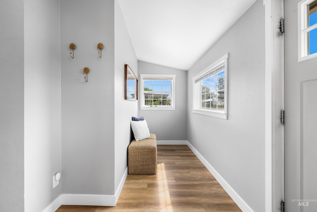 1936 S Leadville, Boise, ID 83706 - sitting room with lofted ceiling, wood finished floors, and baseboards