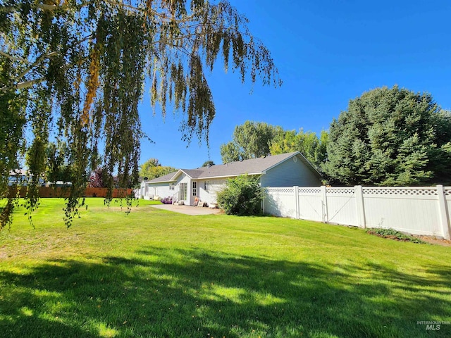 view of yard featuring a patio