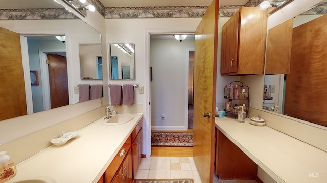 bathroom with vanity
