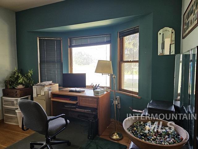 office space featuring hardwood / wood-style flooring