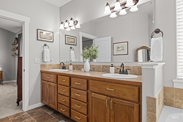 bathroom with vanity