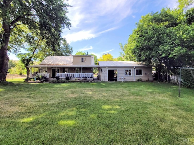 27406 Gem Ln, Juliaetta, ID 83535 - rear view of property featuring a porch and a yard