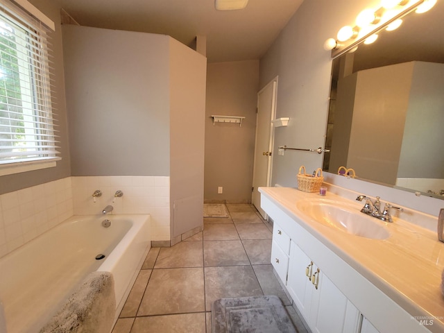 27406 Gem Ln, Juliaetta, ID 83535 - full bath featuring vanity, tile patterned flooring, and a bath