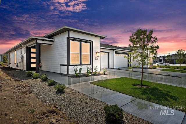 modern home with a garage