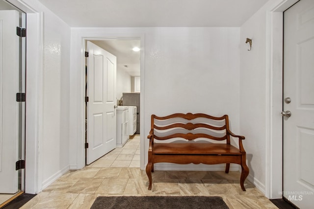 interior space with baseboards