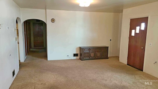 view of carpeted entryway