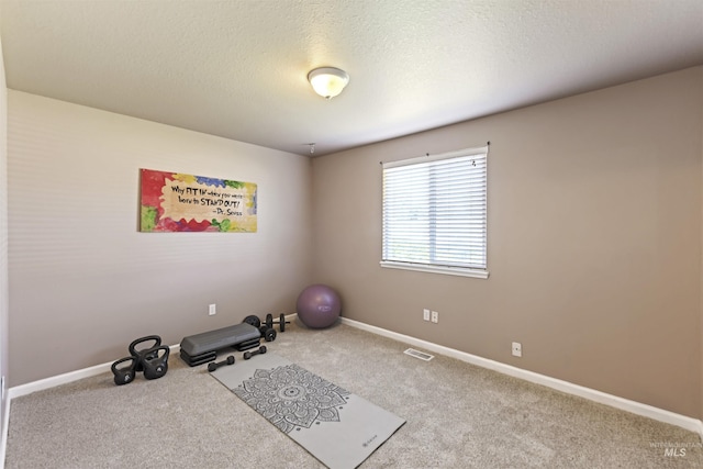 2908 E Iowa Ave, Nampa, ID 83686 - exercise room featuring carpet flooring, baseboards, and a textured ceiling