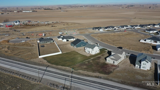 bird's eye view with a rural view