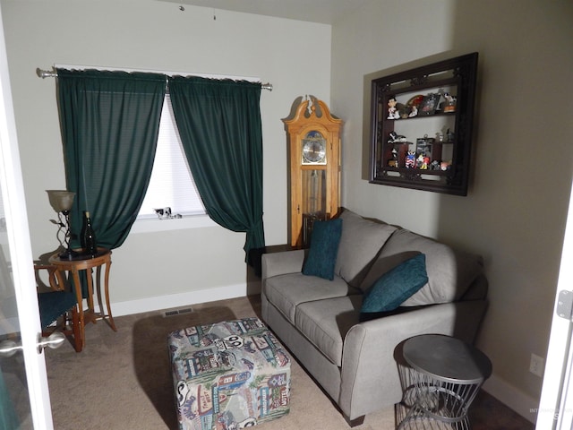 view of carpeted living room