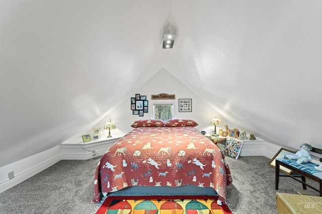 1416 N 13th St, Boise, ID 83702 - carpeted bedroom featuring baseboards and lofted ceiling