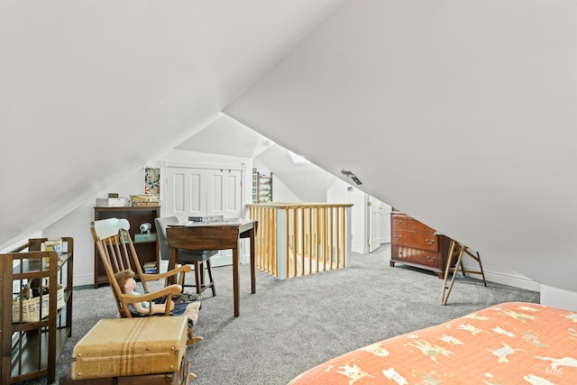 1416 N 13th St, Boise, ID 83702 - bedroom with vaulted ceiling and carpet