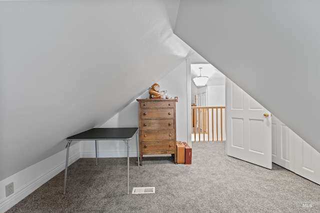 1416 N 13th St, Boise, ID 83702 - additional living space featuring visible vents, carpet, and vaulted ceiling