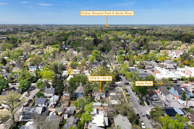 1416 N 13th St, Boise, ID 83702 - aerial view with a residential view