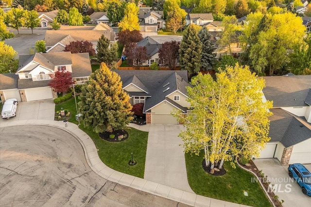 aerial perspective of suburban area