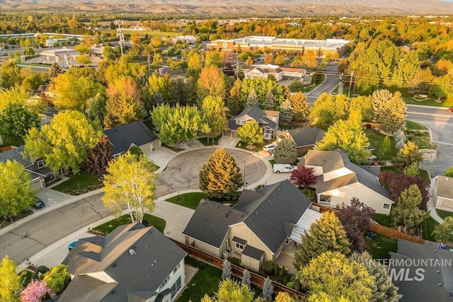 aerial view of residential area