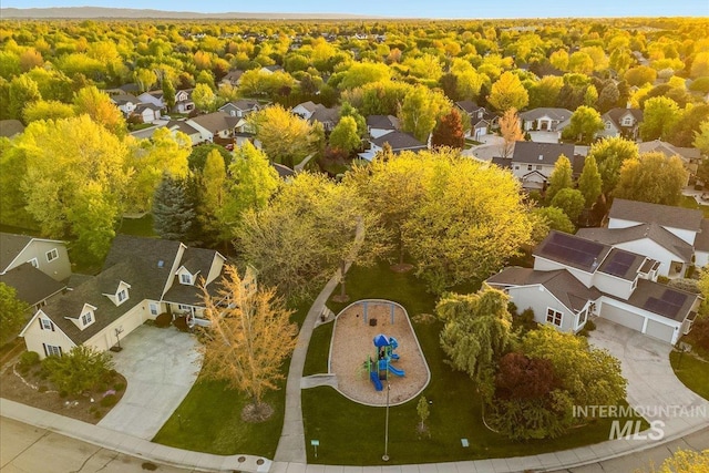 aerial perspective of suburban area
