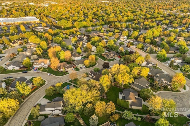 aerial perspective of suburban area