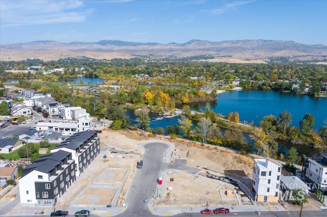 3414 N Kahuna Ln, Garden City, ID 83714 - drone / aerial view featuring a water and mountain view
