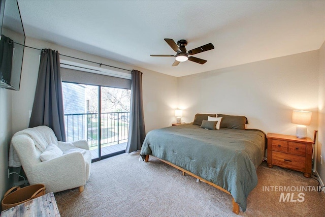 3017 S Windstream Ln, Boise, ID 83706 - carpeted bedroom with access to outside and ceiling fan