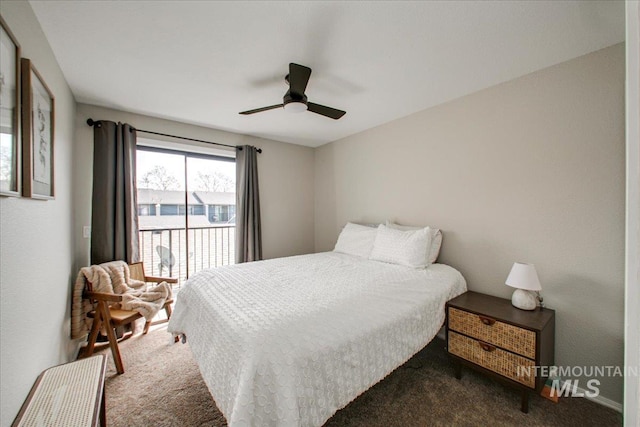 3017 S Windstream Ln, Boise, ID 83706 - bedroom with dark carpet and ceiling fan