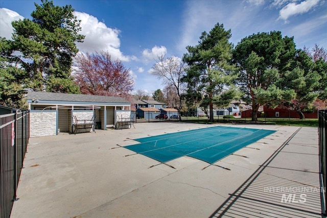 3017 S Windstream Ln, Boise, ID 83706 - view of swimming pool with a patio and fence