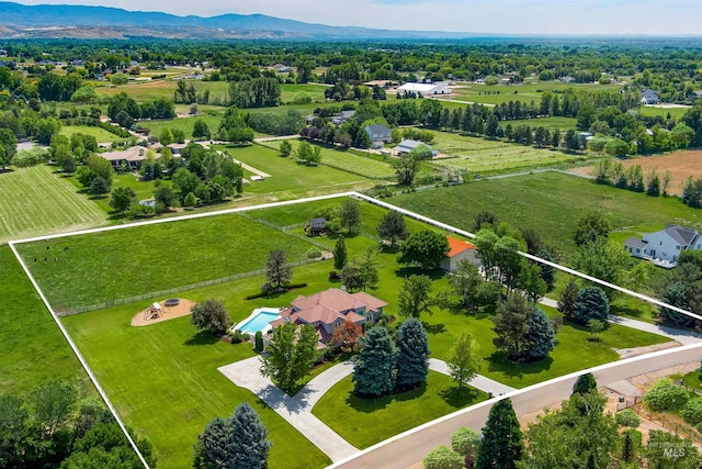 3586 N Croft Way, Eagle, ID 83616 - aerial view of sparsely populated area with property parcel outlined