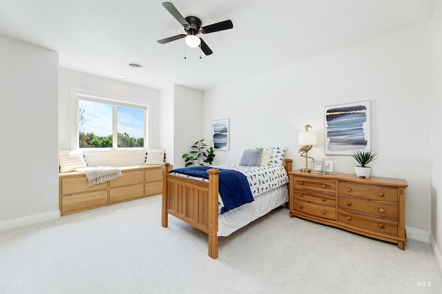 3586 N Croft Way, Eagle, ID 83616 - bedroom with light carpet, baseboards, and a ceiling fan