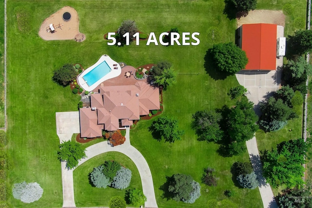 3586 N Croft Way, Eagle, ID 83616 - drone / aerial view of a pool area