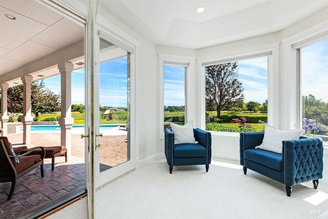3586 N Croft Way, Eagle, ID 83616 - sunroom featuring carpet floors, plenty of natural light, and recessed lighting