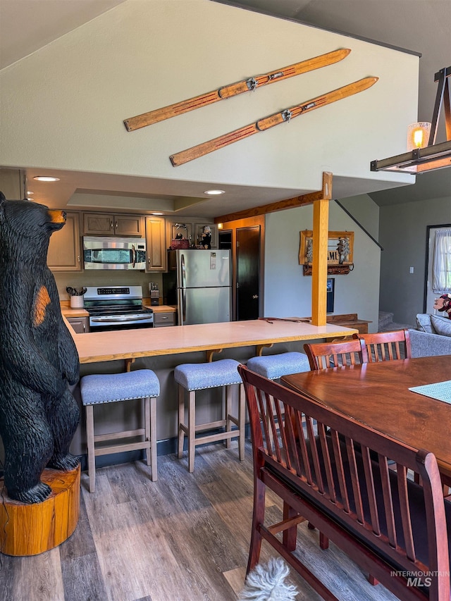 dining room featuring dark wood-type flooring