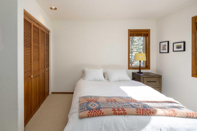 732 Morning Star Rd, Sun Valley, ID 83353 - bedroom with light colored carpet, a closet, and baseboards