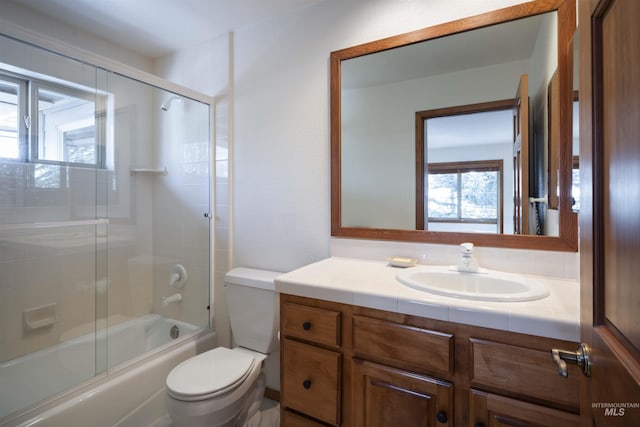 732 Morning Star Rd, Sun Valley, ID 83353 - bathroom with bath / shower combo with glass door, toilet, and vanity