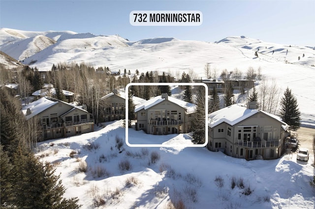 732 Morning Star Rd, Sun Valley, ID 83353 - view of snowy aerial view