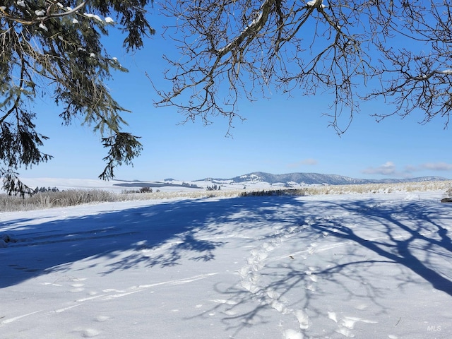 view of road featuring a mountain view