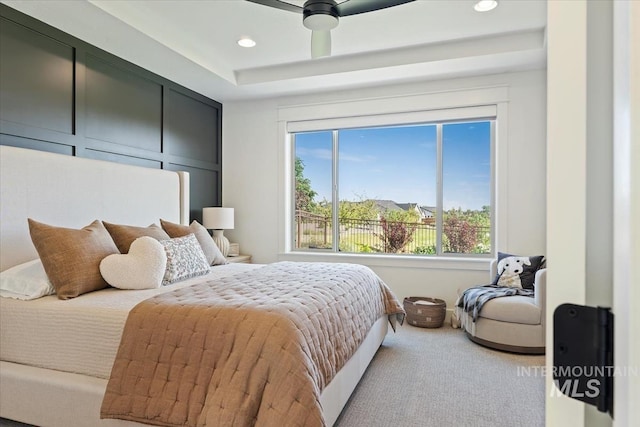 12013 W Zamalek Ct, Kuna, ID 83634 - bedroom featuring carpet floors, recessed lighting, and a ceiling fan