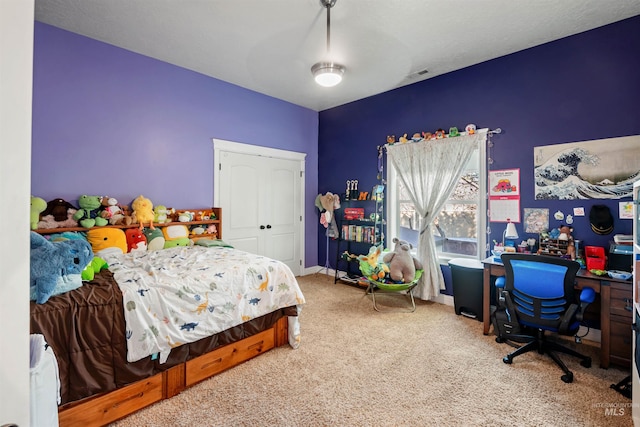 4965 S Nickel Creek Ave, Meridian, ID 83642 - bedroom with carpet flooring, visible vents, and baseboards