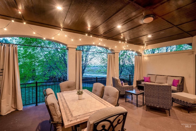 4965 S Nickel Creek Ave, Meridian, ID 83642 - view of patio with fence and an outdoor living space