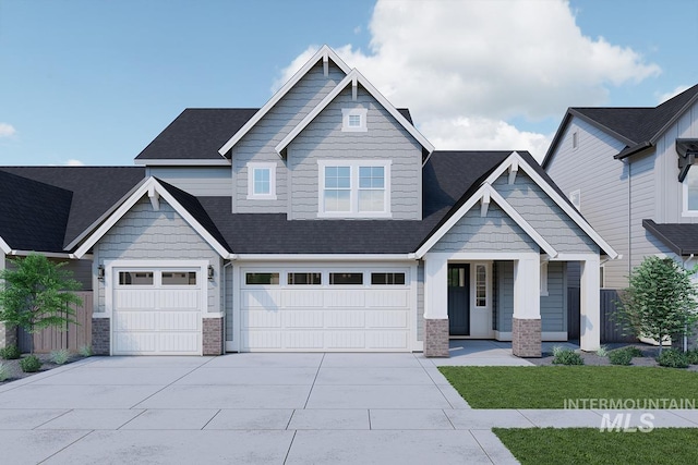 10427 Stony Oak St, Nampa, ID 83687 - craftsman house with concrete driveway and a garage