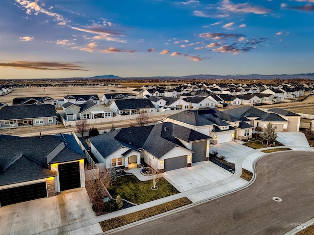 aerial view featuring a residential view